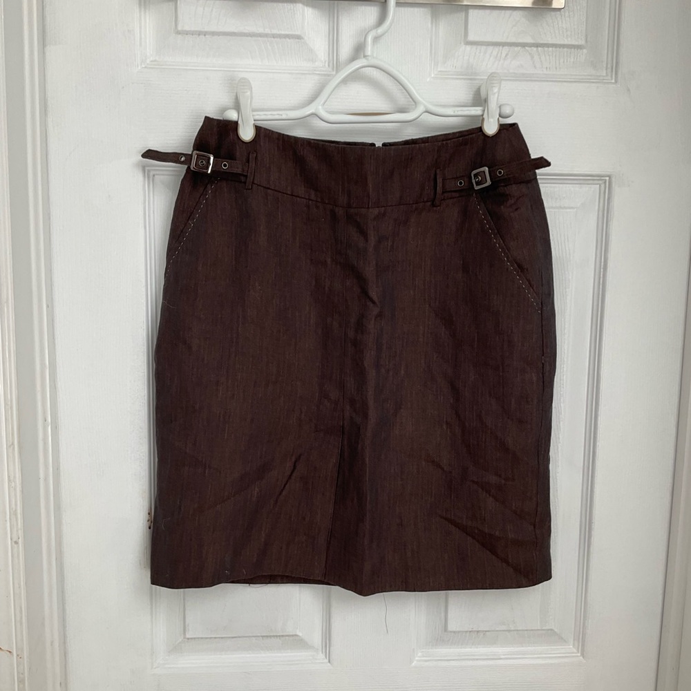 Sandra Angelozzi Sophisticated Brown A-line  Skirt